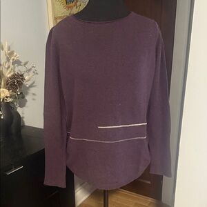 Elegant Plum Crew Neck Sweater